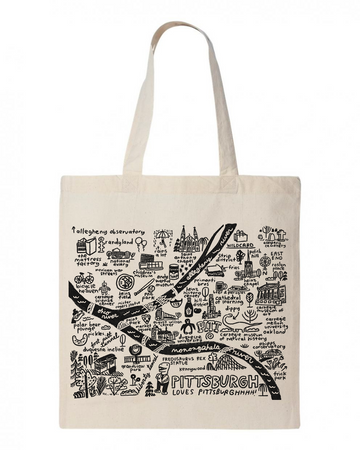Pittsburgh Map Tote