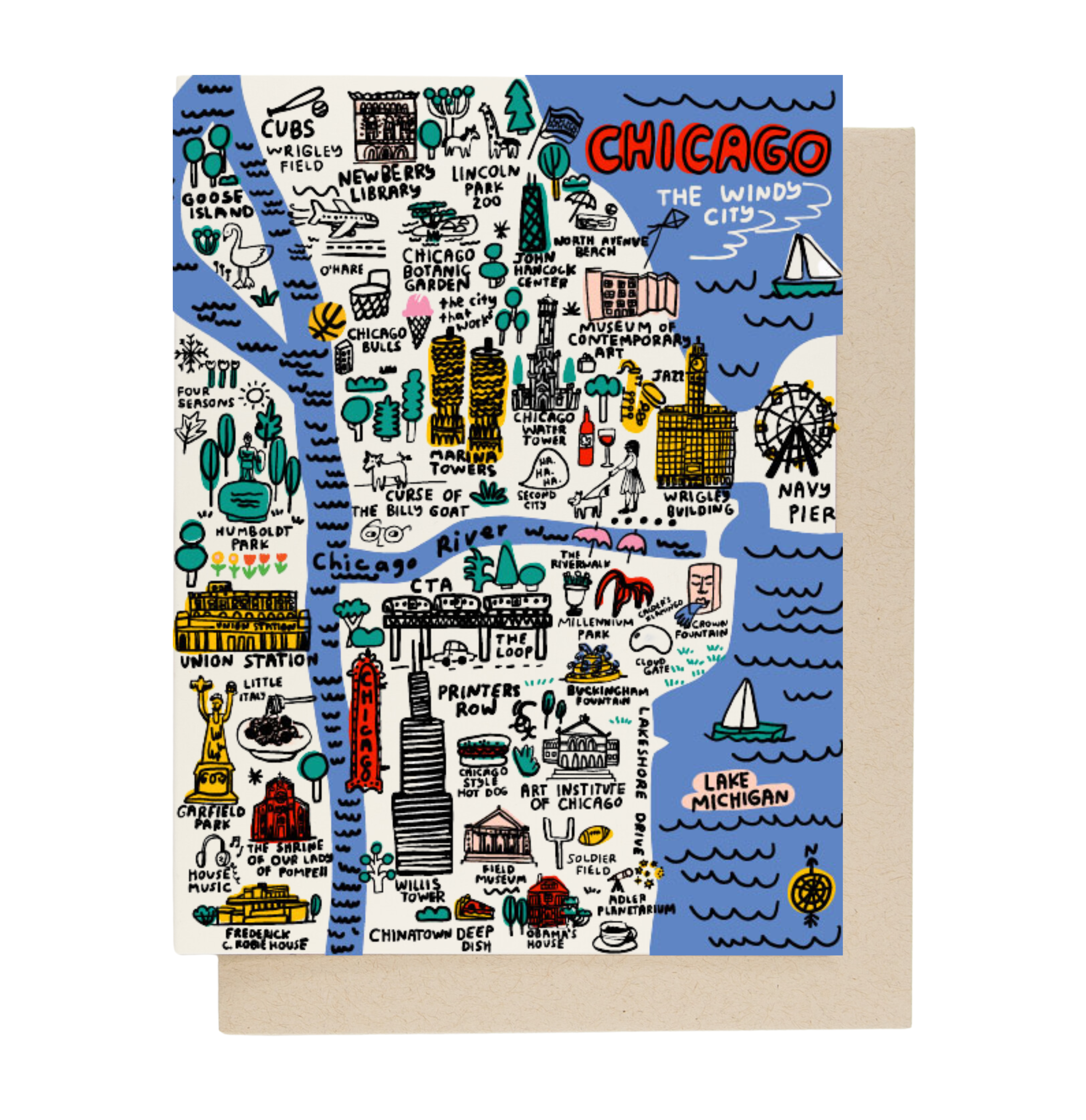 Chicago Map Card