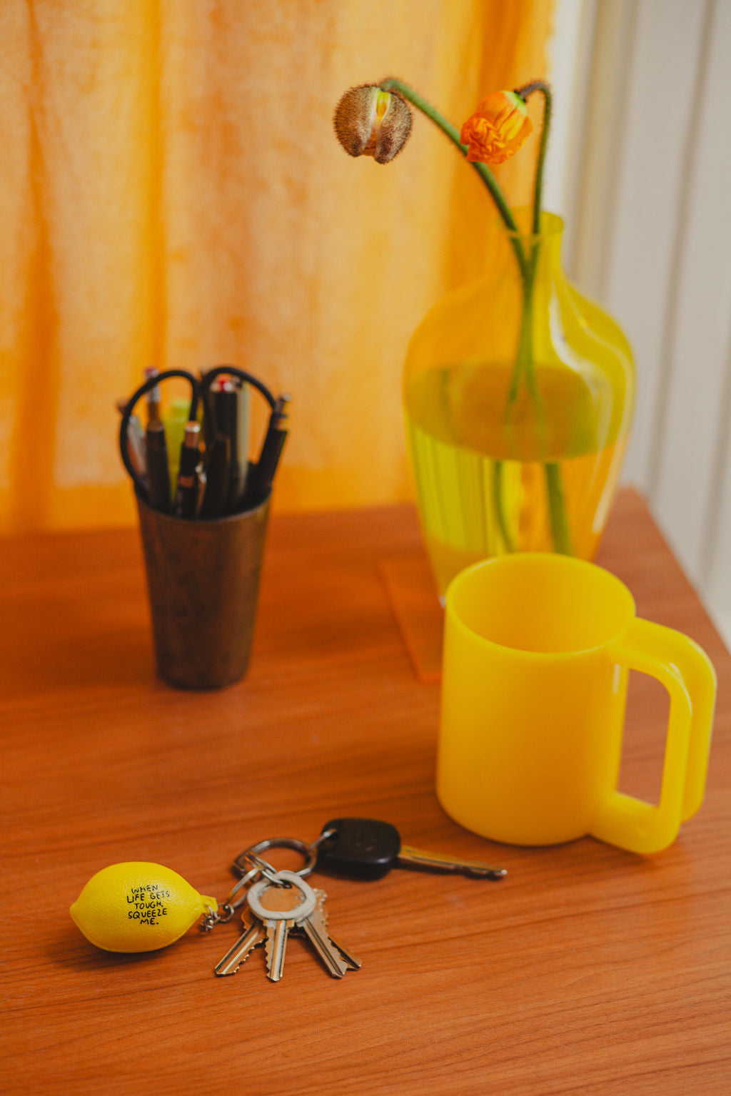 Lemon Stress Ball Keychain