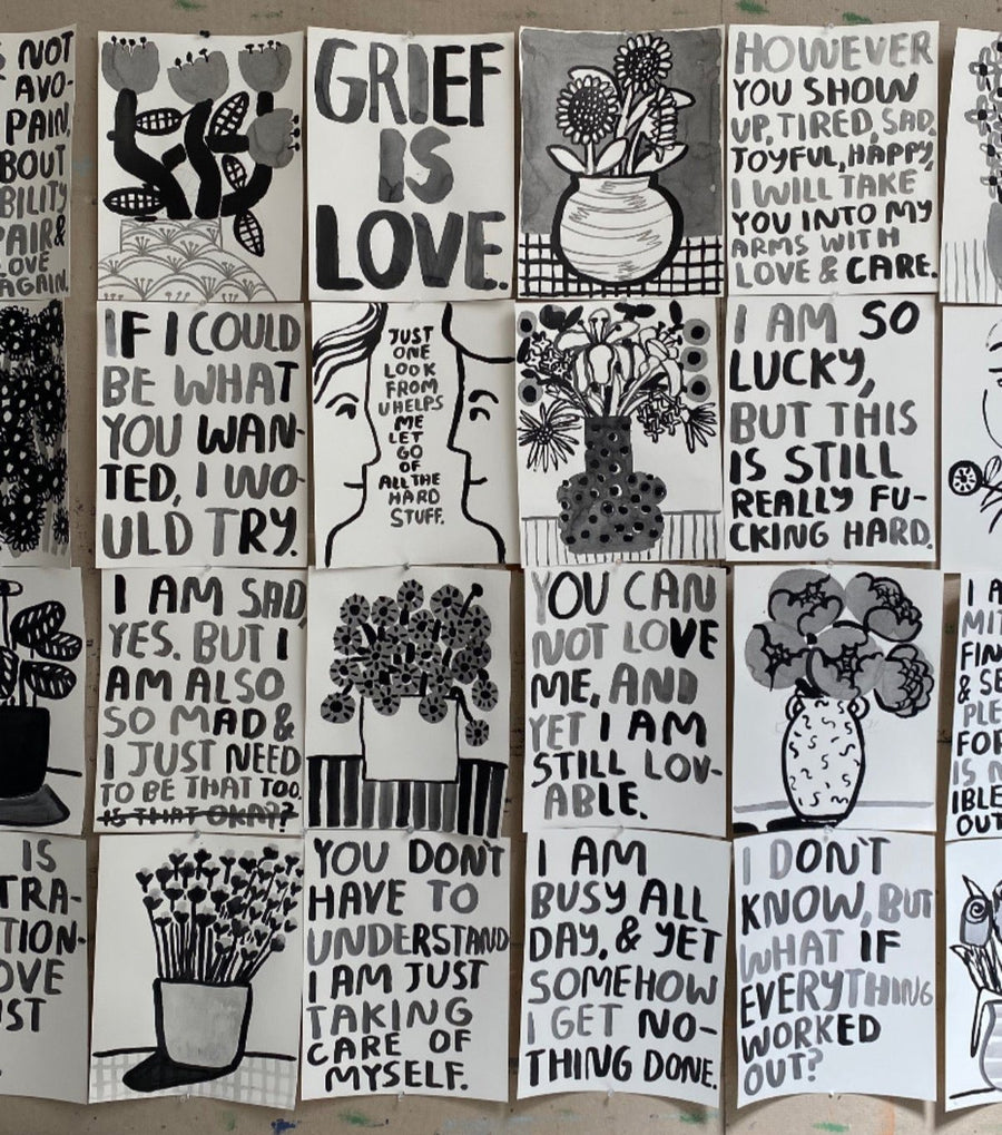 Grief is Love - Sumi Ink Painting