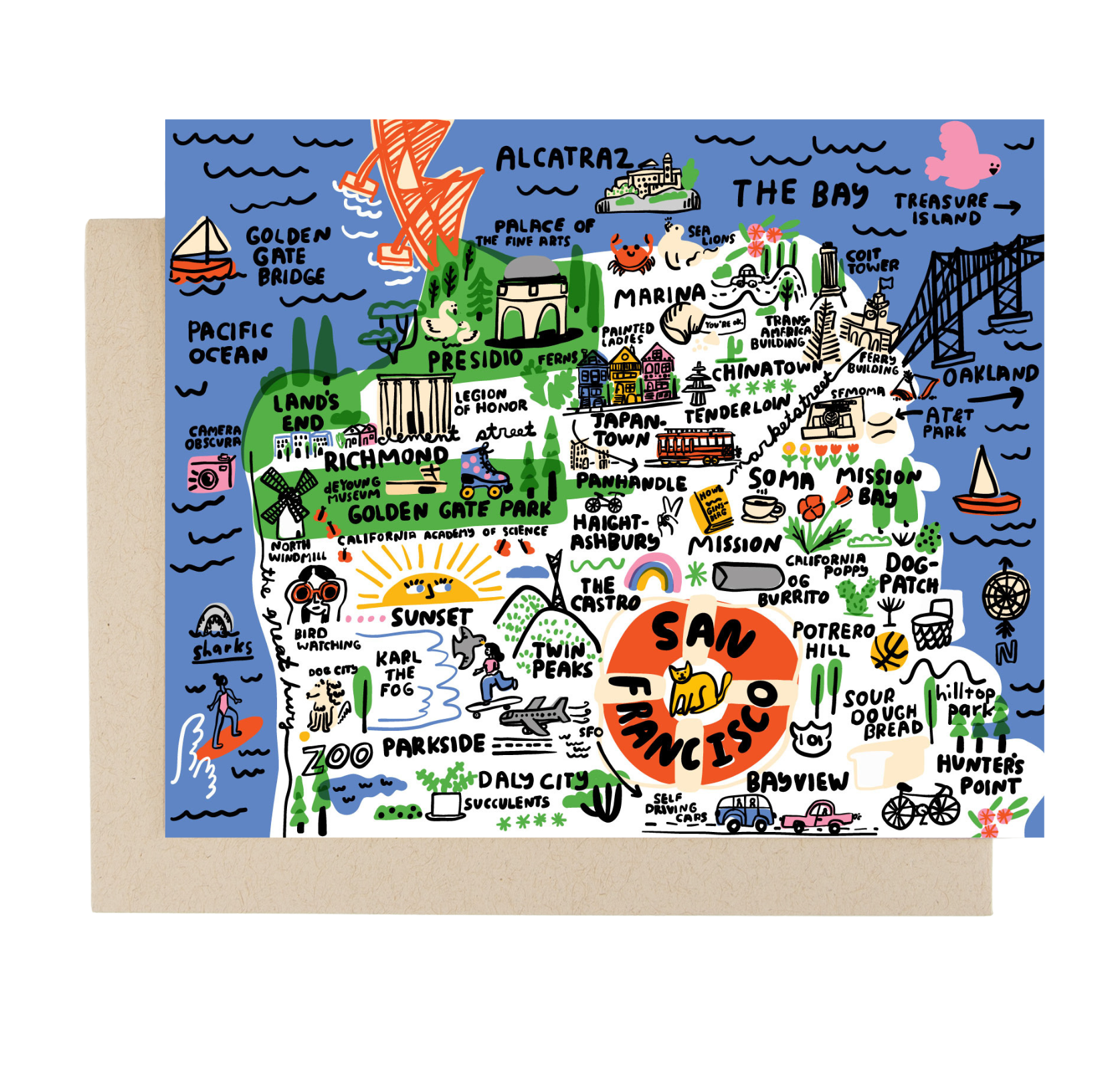 San Francisco Map Card
