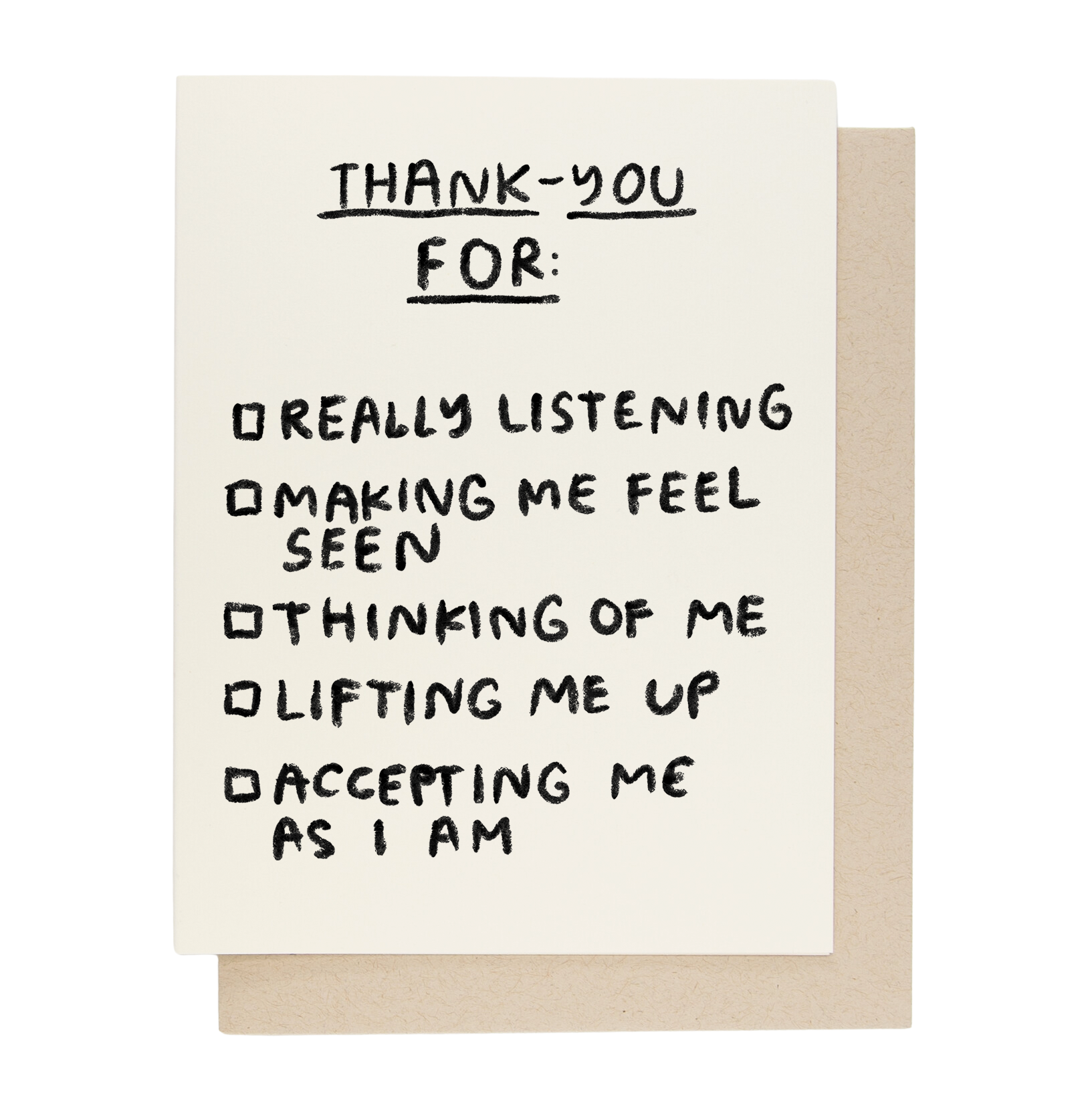 Thank-You Checklist Card