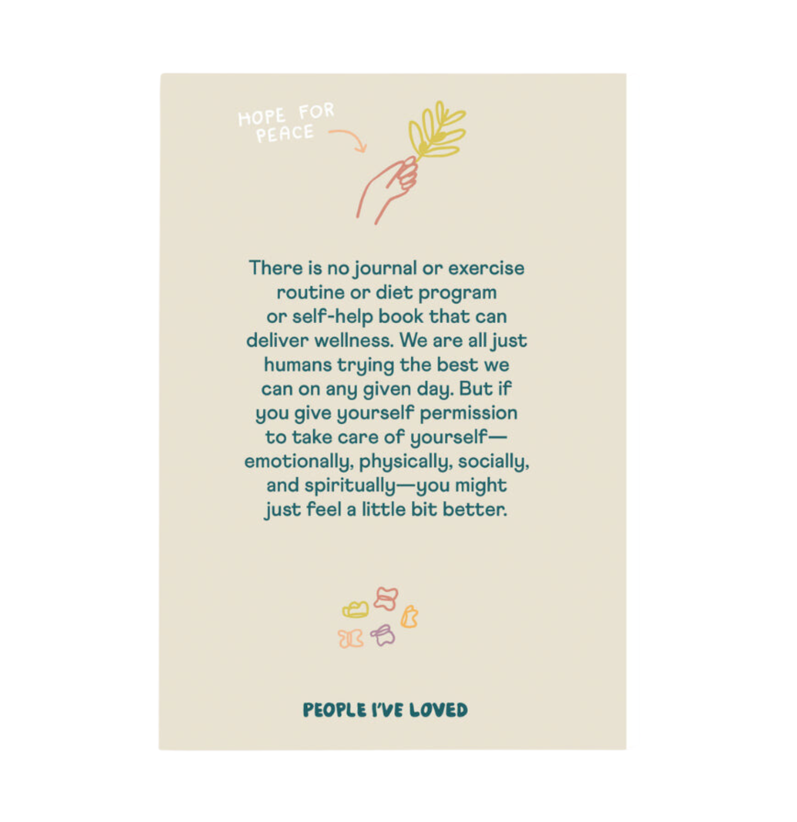 A Wellness Journal People I've Loved