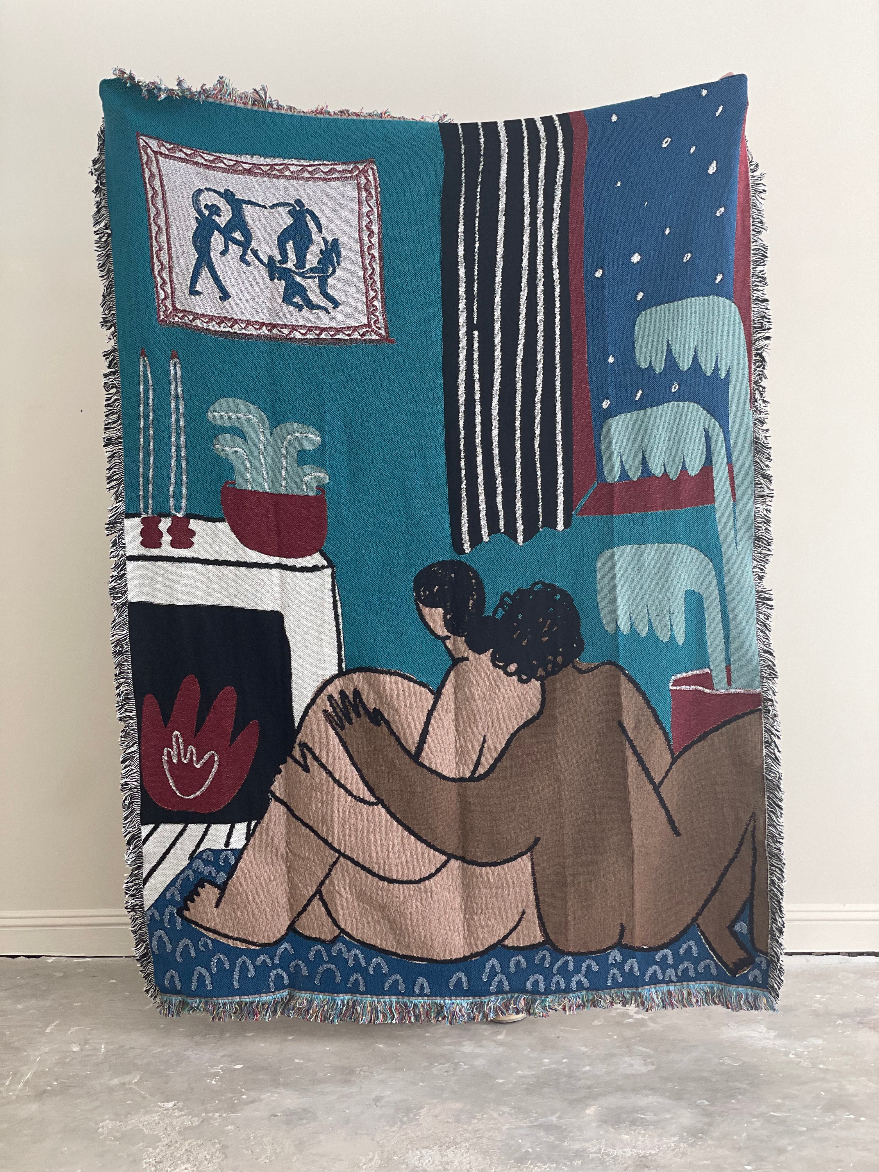 Love by Fireside Blanket