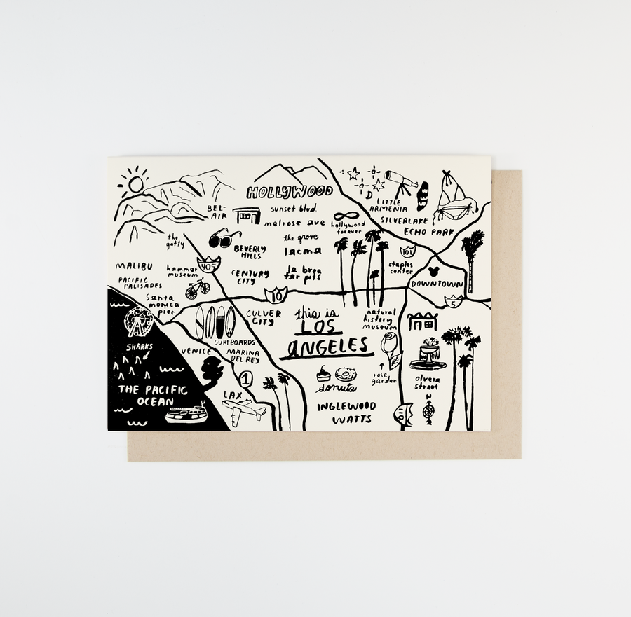 Los Angeles Map Card