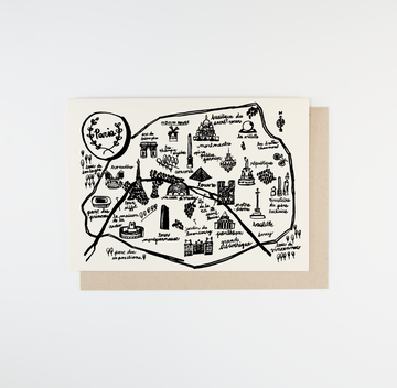 Paris Map Card