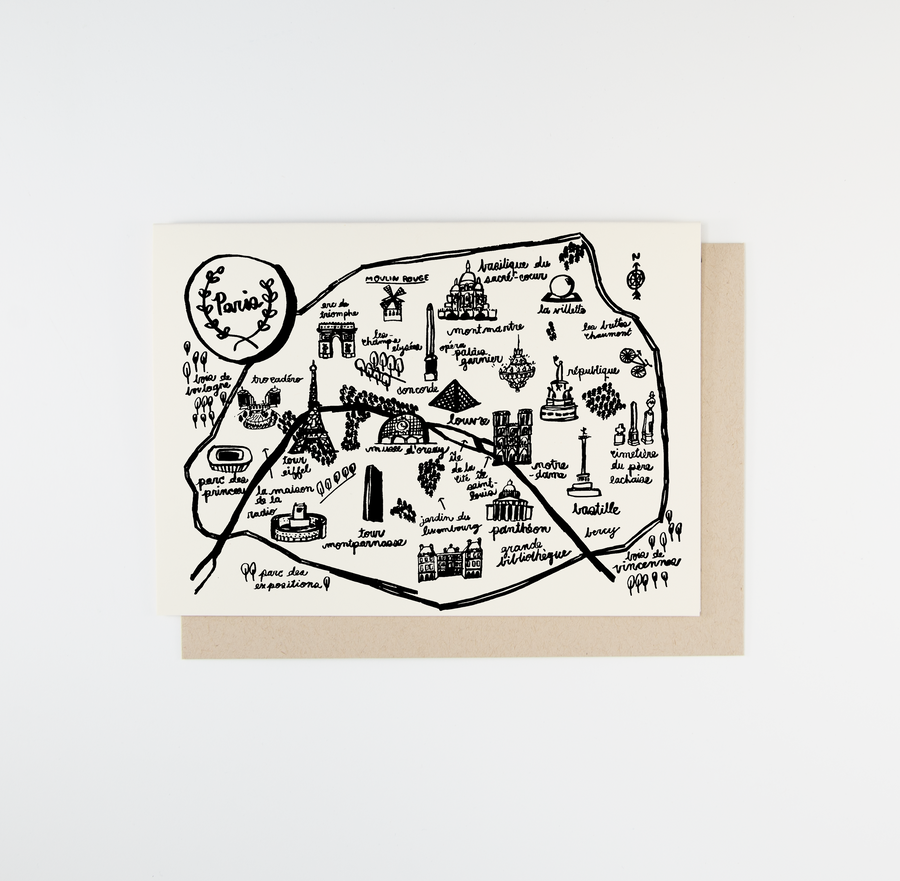 Paris Map Card