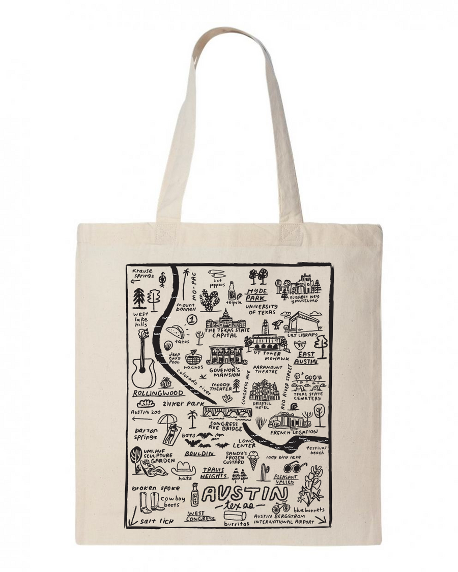 austin map tote