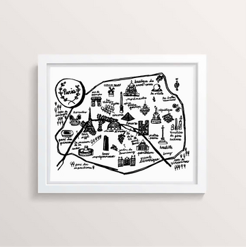 Paris Map Print