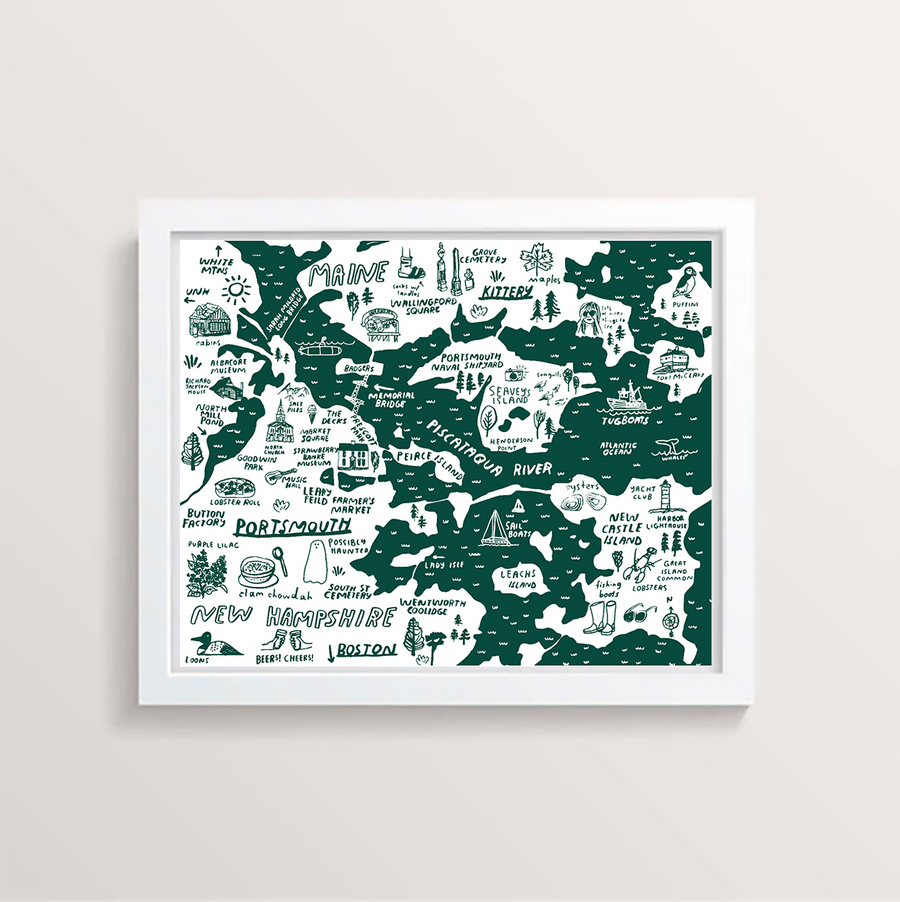 Portsmouth Map - Teal