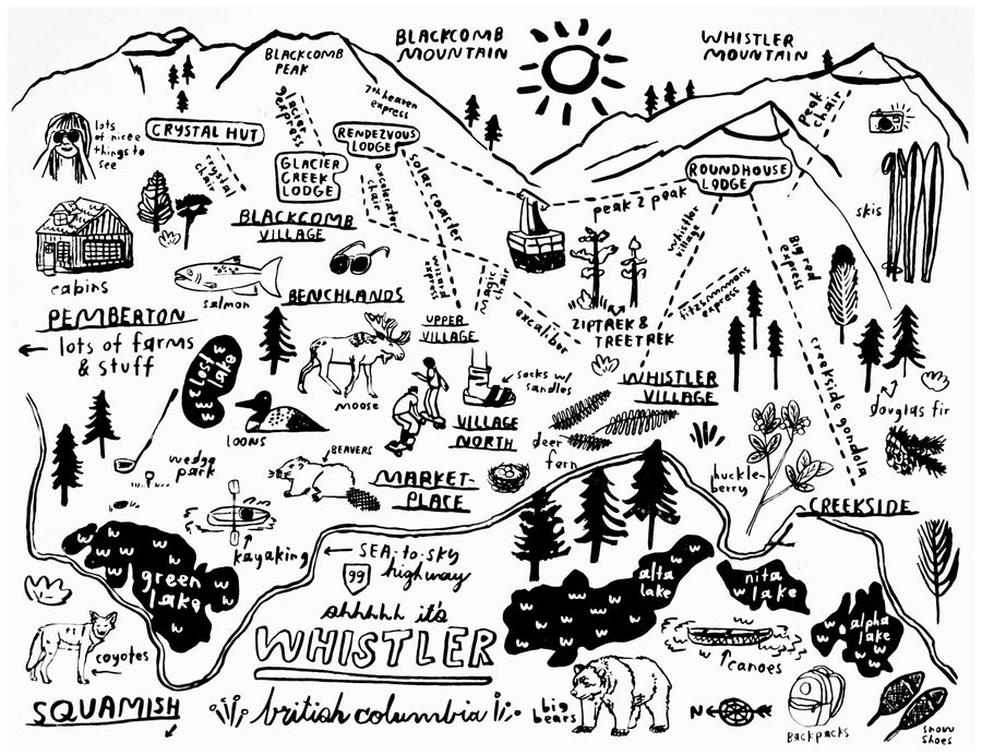 Whistler Map Print