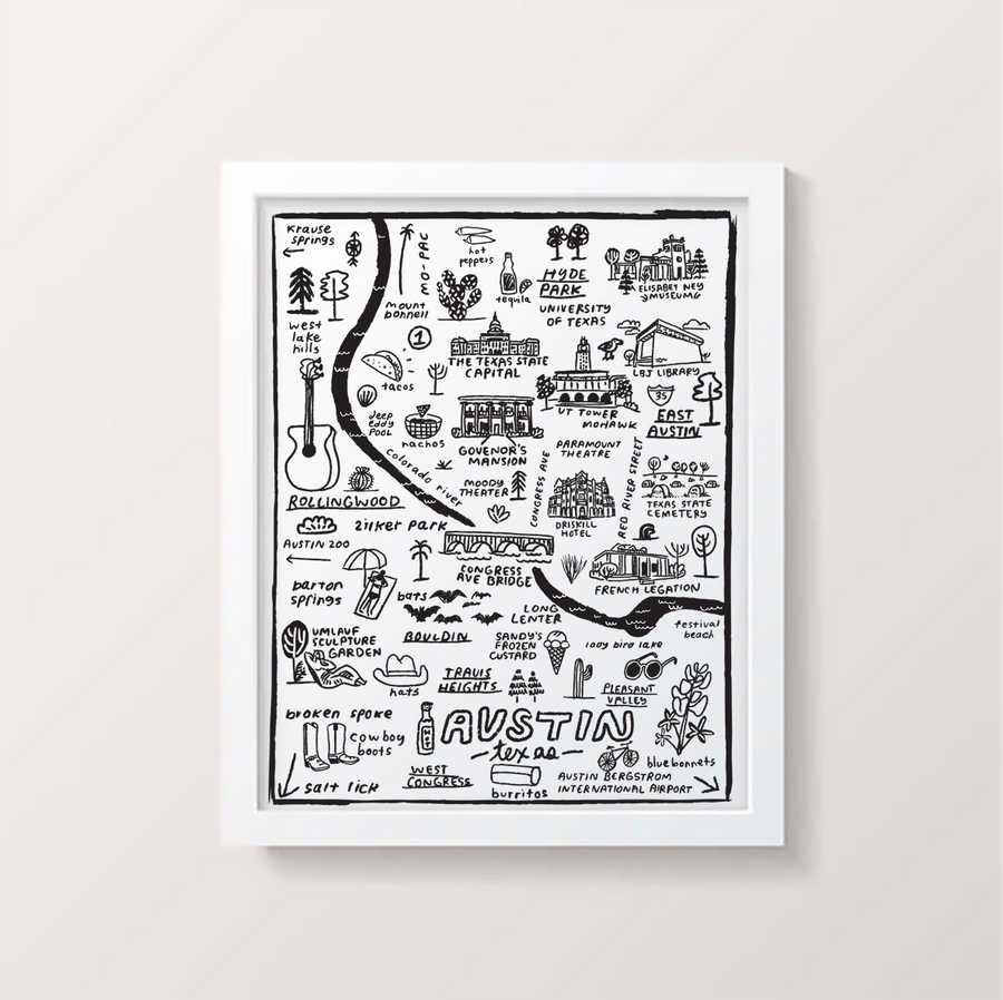 austin map print