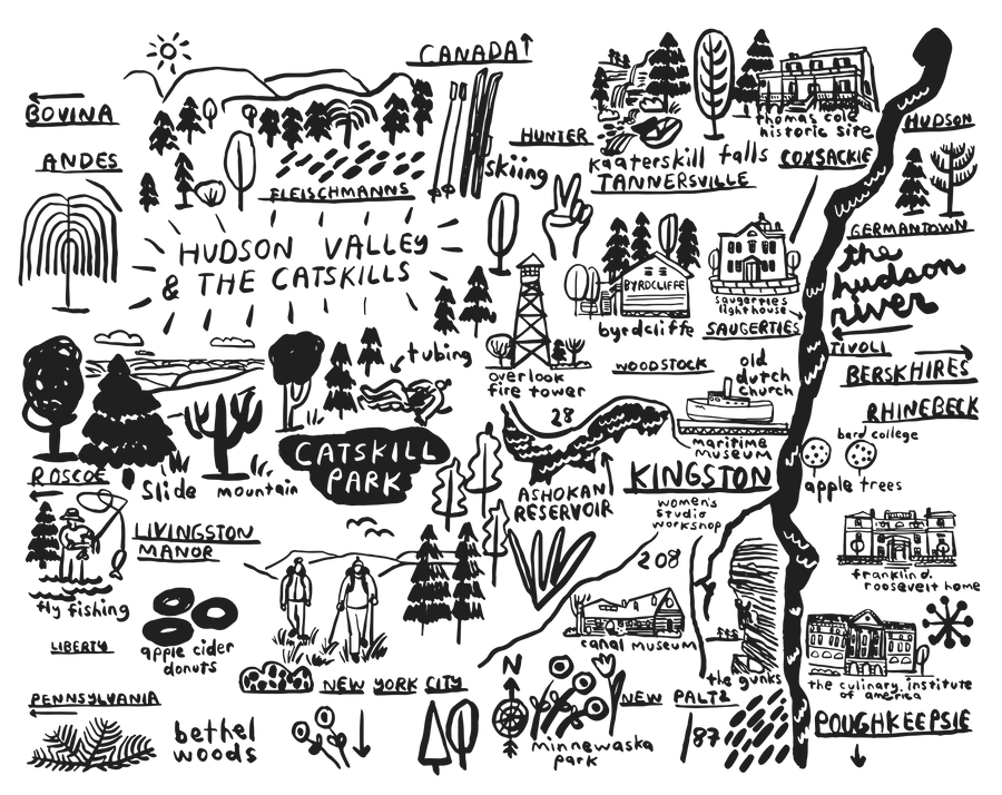 Hudson Valley Map Print