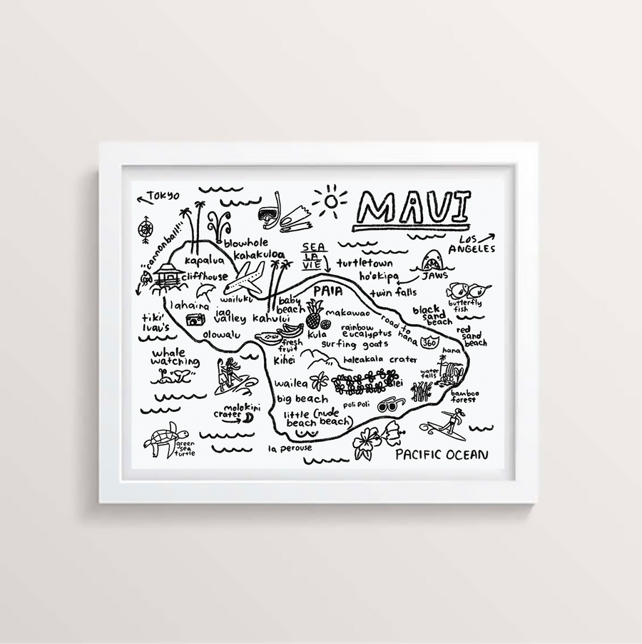 Maui Map Print