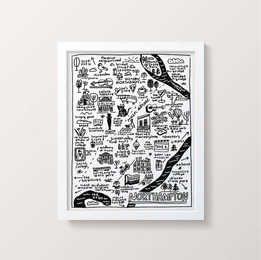 Northampton Map Print