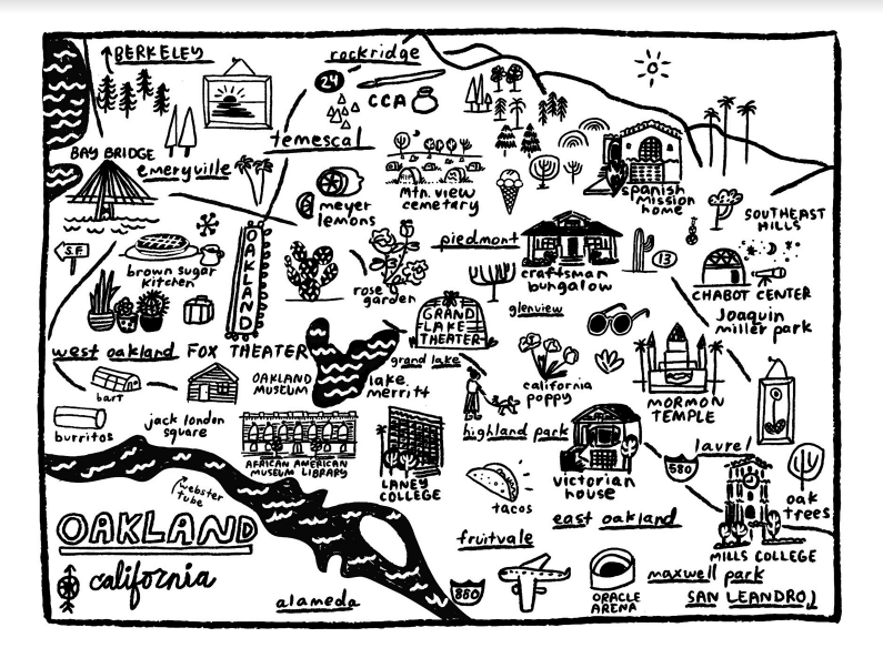 Oakland Map Print