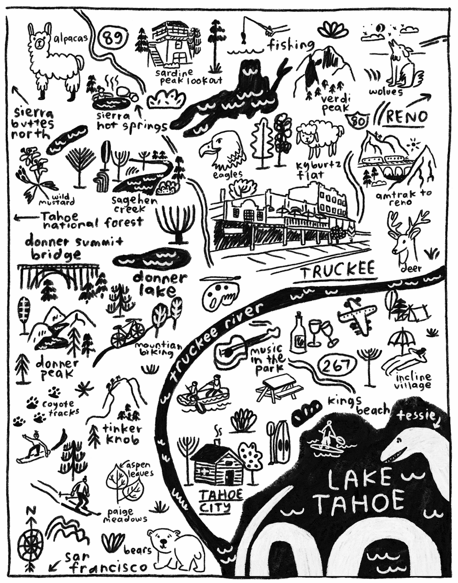 Truckee Map Print