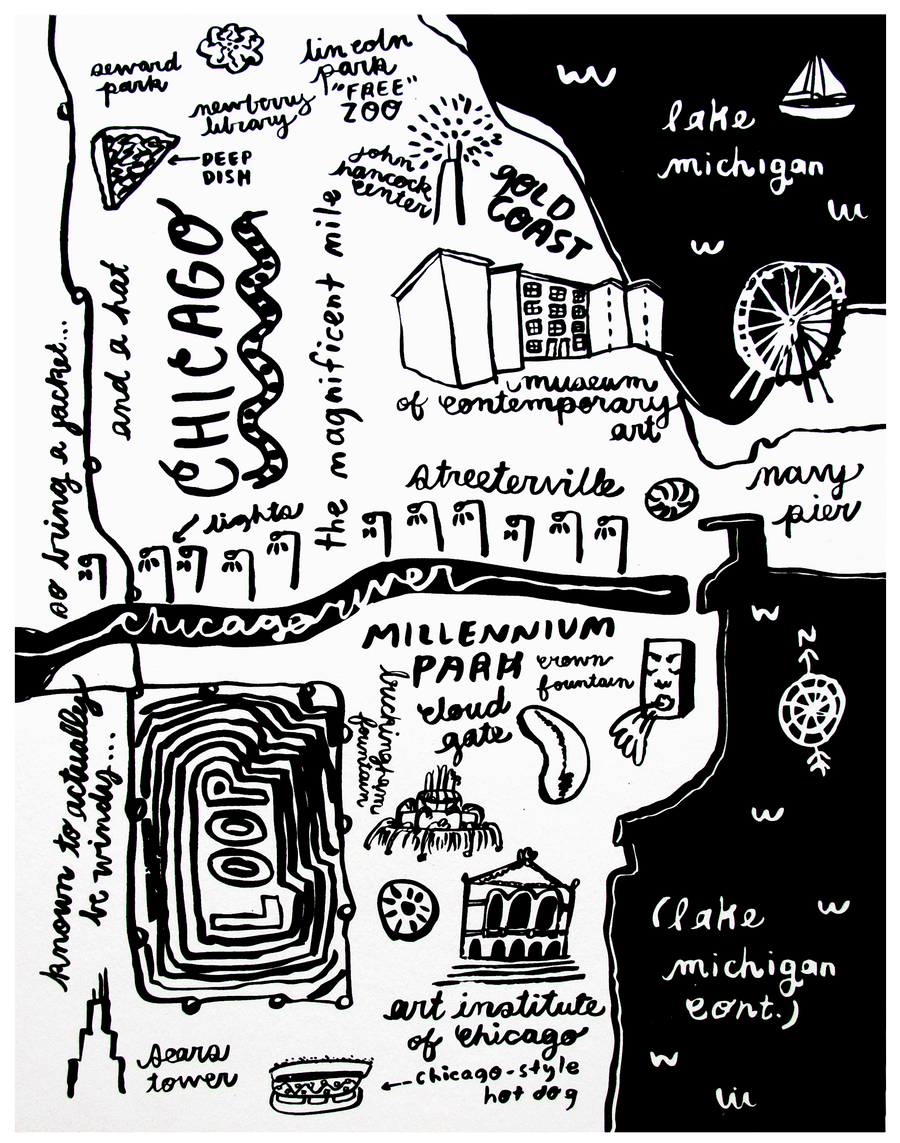 chicago map print