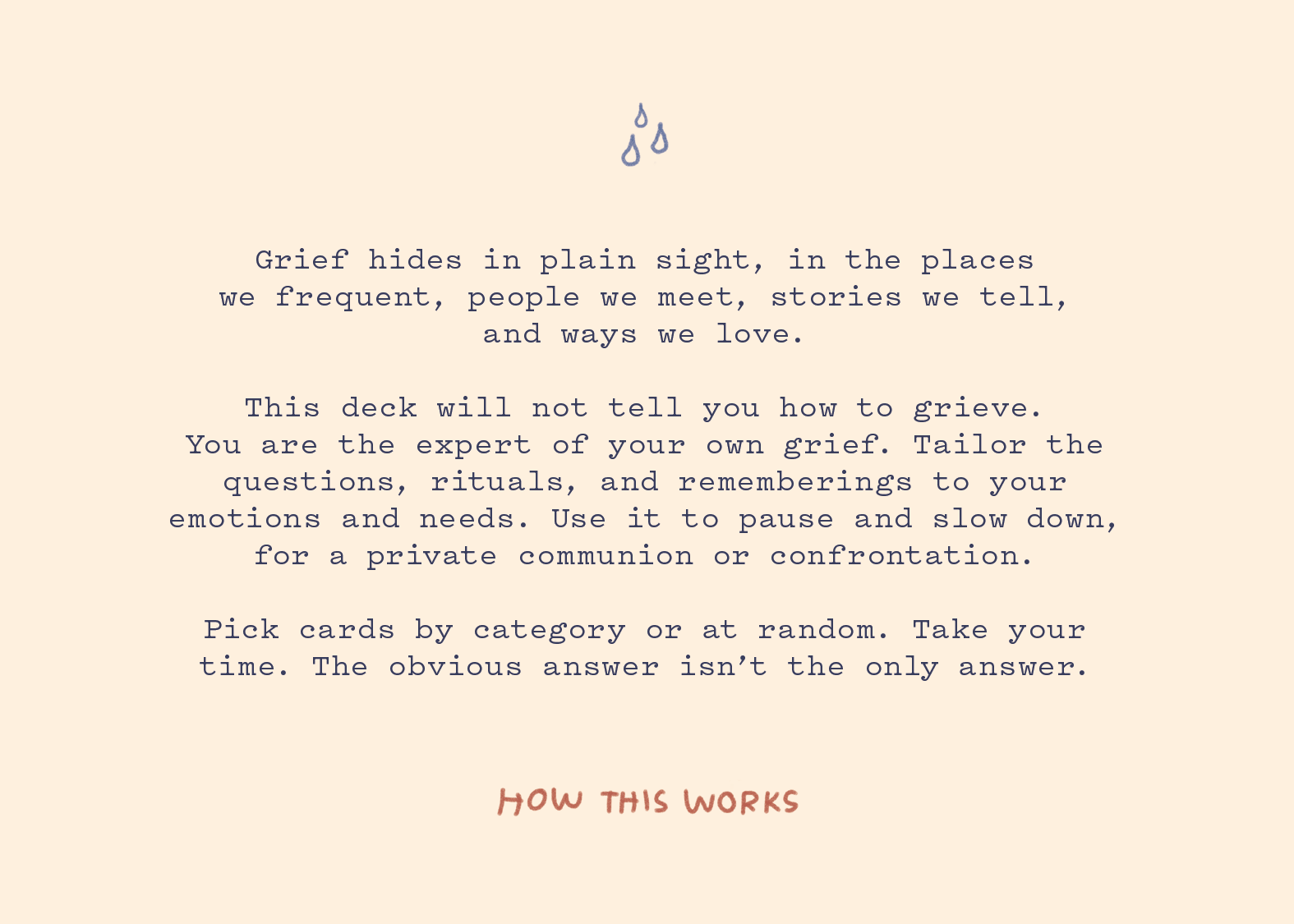 Sitting With Sadness Deck