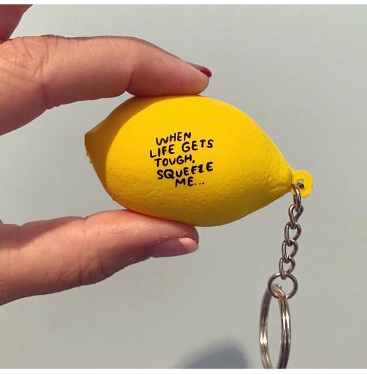 Lemon Stress Ball Keychain